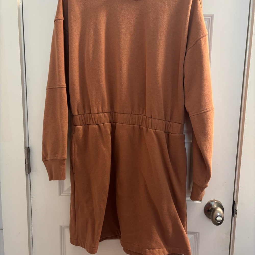 Brown sweatshirt dress